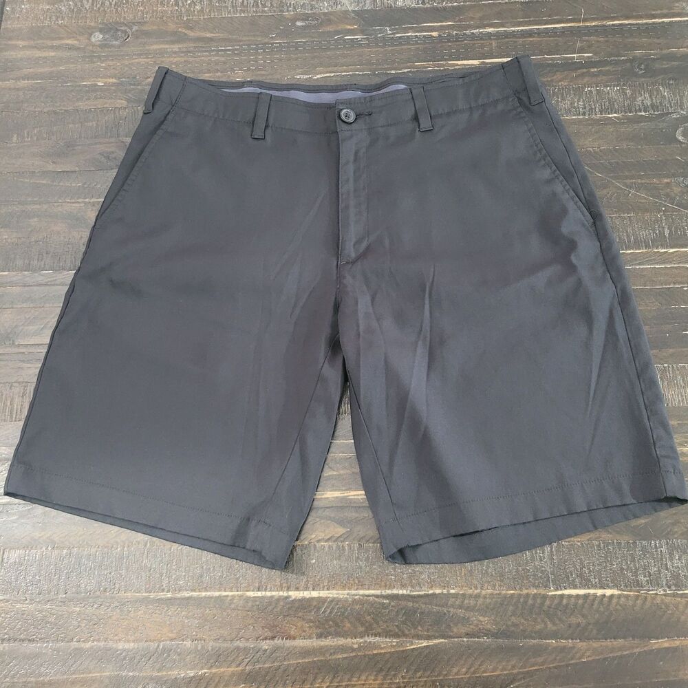 BCG Men’s Black Chino Golf Shorts 34W Casual Stretch Walking Shorts
